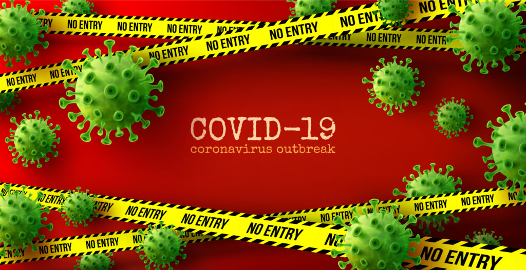 No entry sign during the Covid-19 pandemic