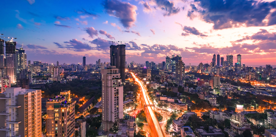 Skyline of Mumbai, India